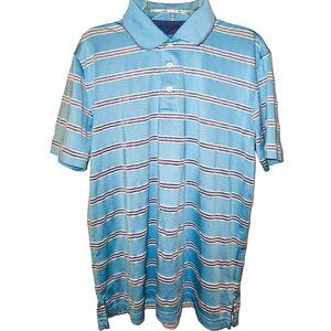 Brooks Brothers Blue Striped Polo Shirt Men's Small